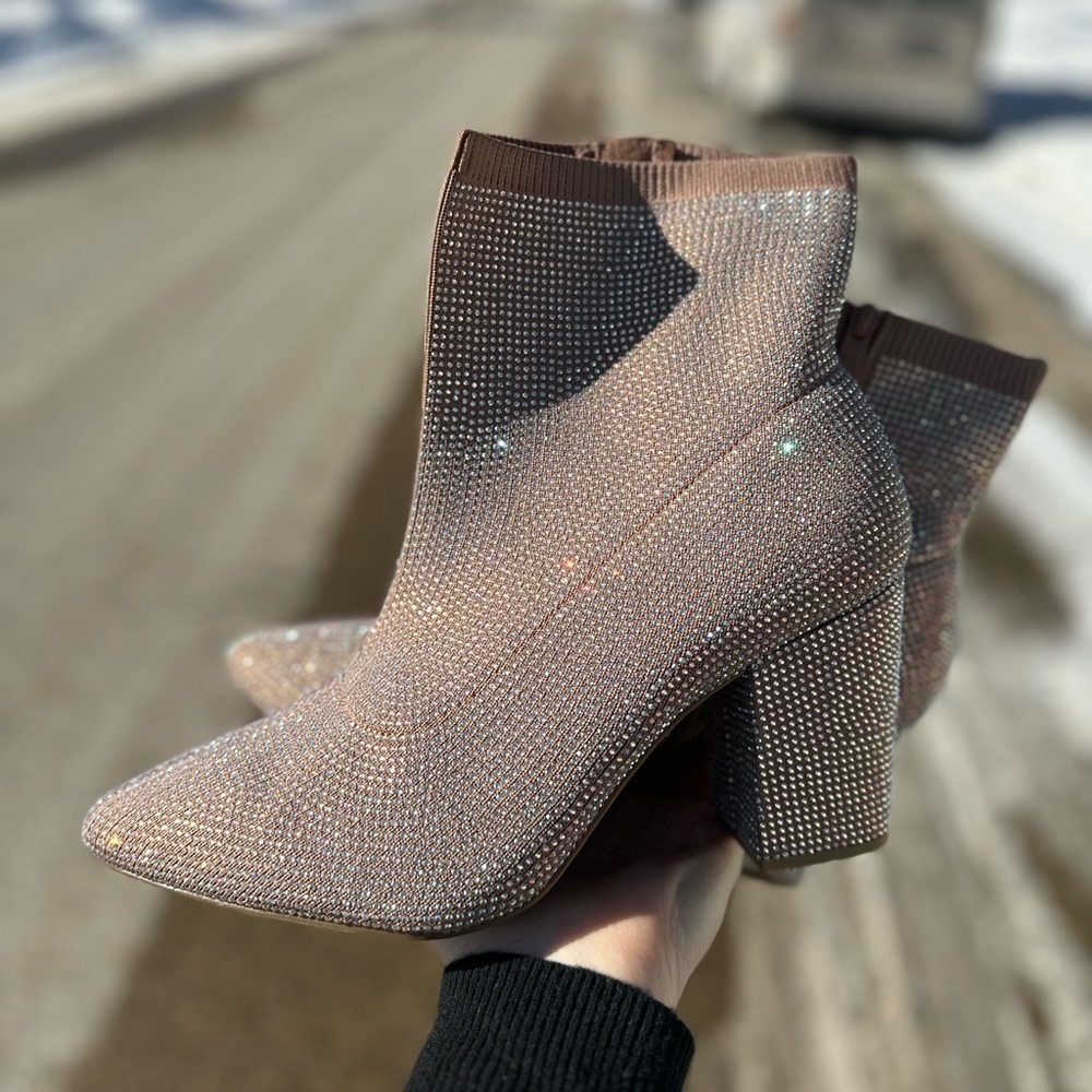 Torrid 12 STRETCH KNIT EMBELLISHED BOOTIE (WW)